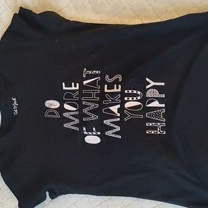 Cat &Jack black Graphic Tee shirt for girls.